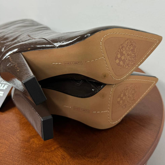 Vince Camuto Minnada Wide-Calf Over-The-Knee Boot in Root Beer Size 7 - Picture 12 of 12